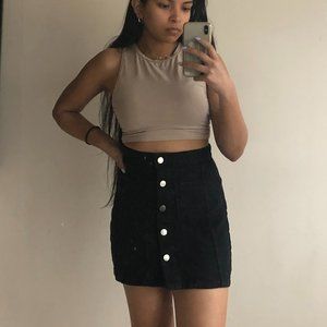 Zara Black Denim Skirt